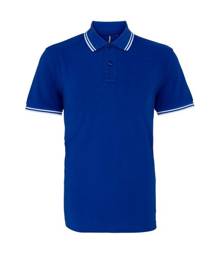 Asquith & Fox Mens Classic Fit Tipped Polo Shirt (Royal/ White)
