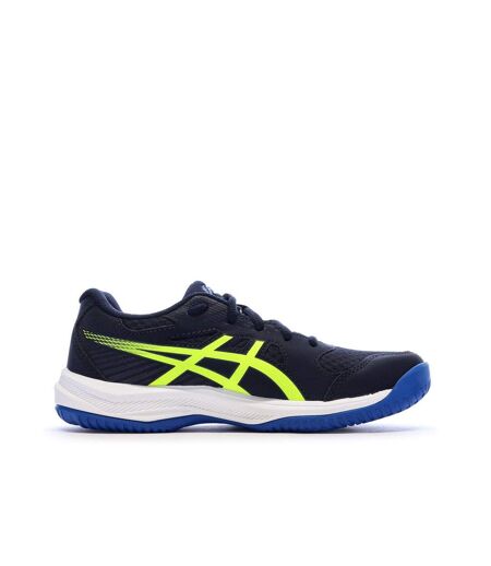 Chaussures de padel marines/jaunes fluo homme asics upcourt 6