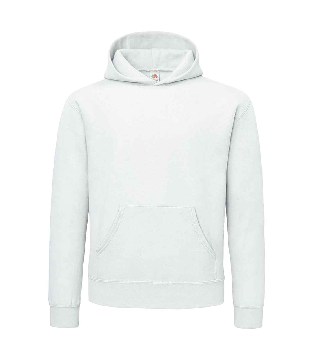 Mens supercotton plain hooded sweatshirt white Fruit of the Loom-1