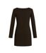 Robe Courte Manches Longues Femme Marron I Saw It First-3