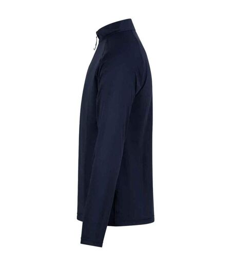 Mens lightweight quarter zip active top french navy Awdis