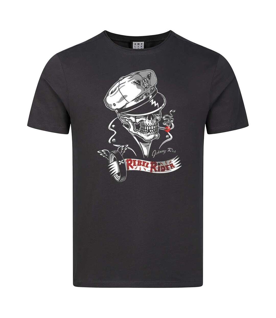 T-shirt Rebel Rider Adulte Anthracite Amplified-1
