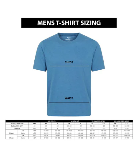 Mens Textured Chest Pocket T-shirt Blue Animal