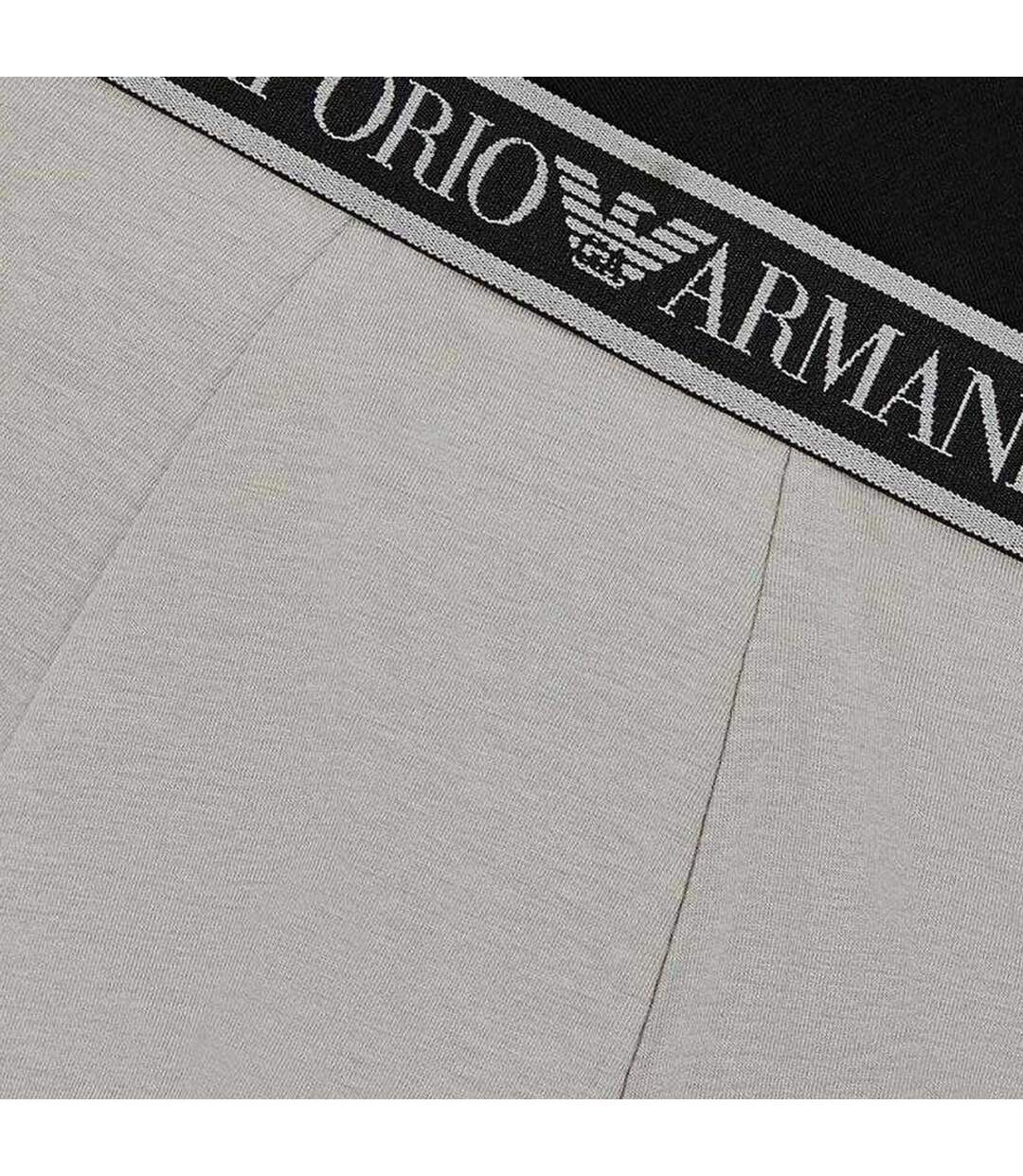 Lot De 3  Sous-vêtements Motif/style Logo Core Homme Noir Gris Emporio Armani-3