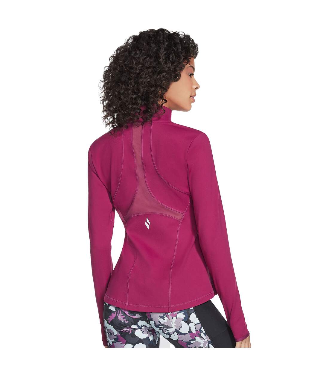 Womens/ladies gowalk mesh jacket magenta Skechers-2