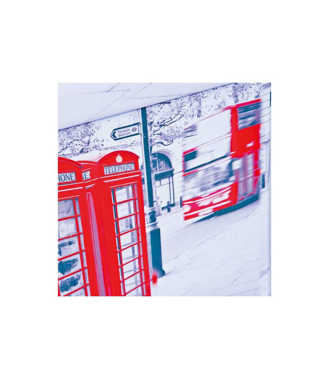 Boîte de Rangement Pliable London 38cm Blanc & Rouge-4