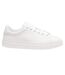 Womens/ladies Kieran Leather Flatform Trainers White Boss-1