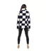 Pull Motif À Carreaux Femme Noir Blanc Keanu-2