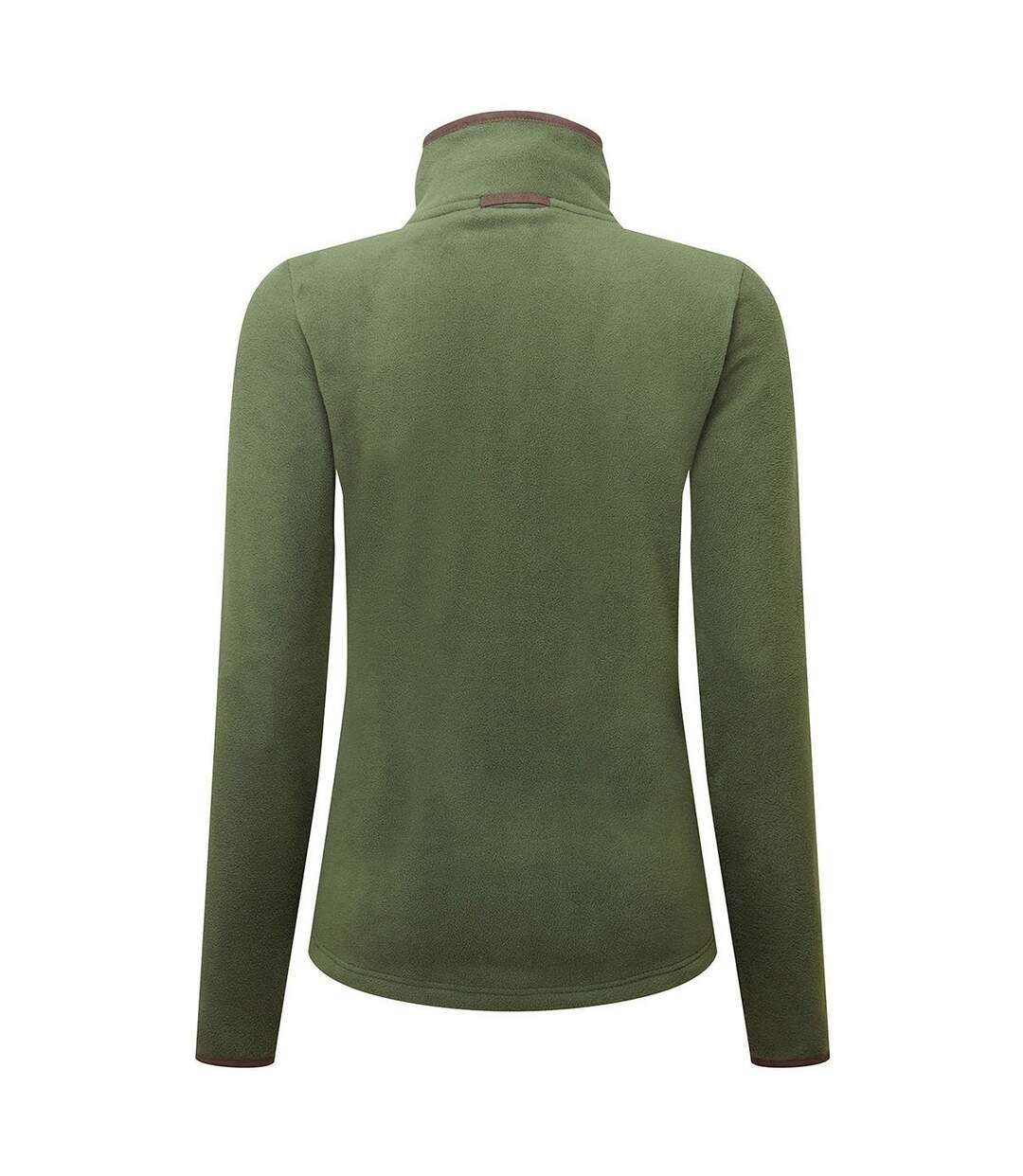 Veste polaire artisan femme vert kaki foncé / marron Premier-2