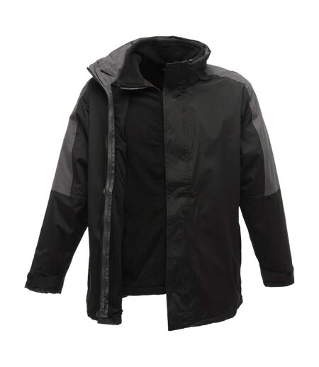 Regatta Defender III 3-in-1 Waterproof Windproof Jacket / Mens Jackets (Black/Seal Grey)