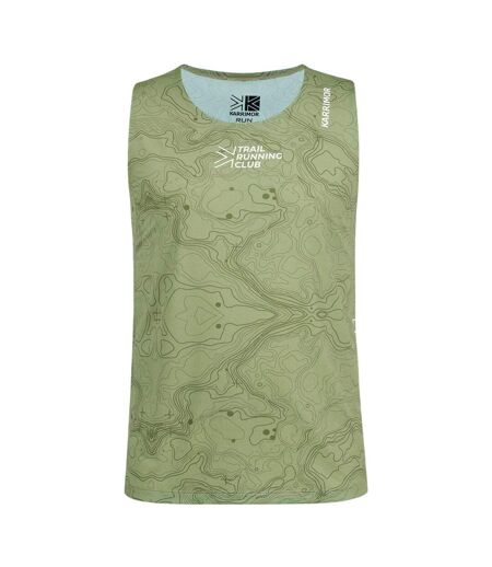 Mens Performance Trail Printed Vest Top Olive Karrimor
