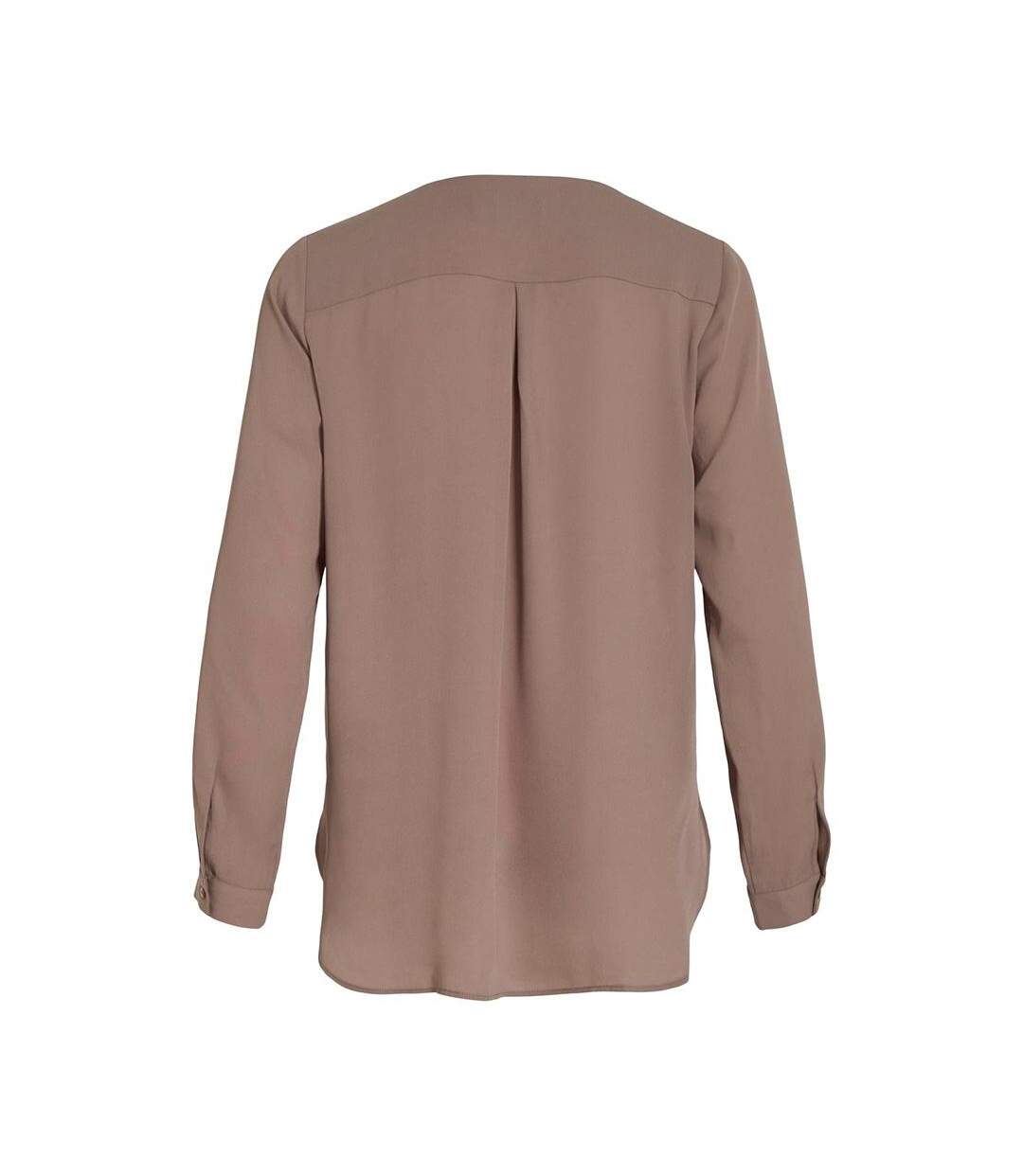 Blouse marron femme vila lucy - m-2