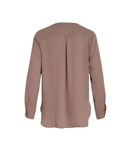 Blouse marron femme vila lucy - m