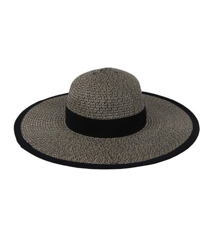 Regatta Womens/Ladies Straw Sun Hat (Black/Natural) - UTRG10002