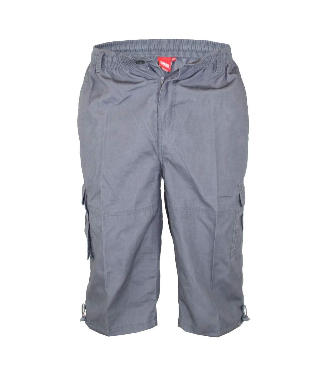 Duke Mens Mason Kingsize Cargo Capri Shorts (Grey) - UTDC250-1