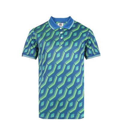 Polo bleu/vert  homme umbro regale - l