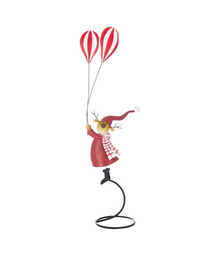 Renne Déco sur Socle Ballons 85cm Rouge