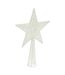 Cimier Déco Avec Paillettes Étoile 38cm Écru-1