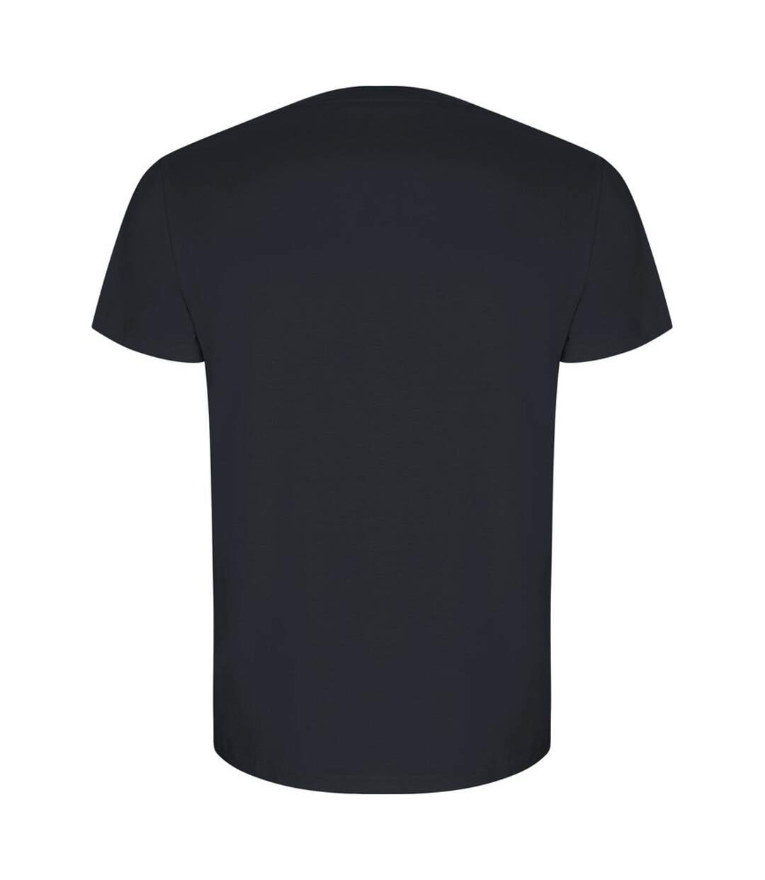 Mens golden plain short-sleeved t-shirt ebony Roly-2