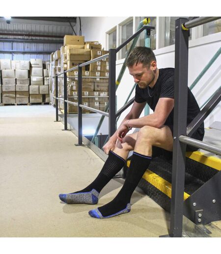 Men's Knee High Bamboo Work Socks for Steel Toe Boots | Anti Sweat Heavy Duty