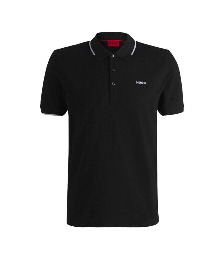 Polo Manches Courtes Motif/style Logo Brodé Homme Noir Hugo