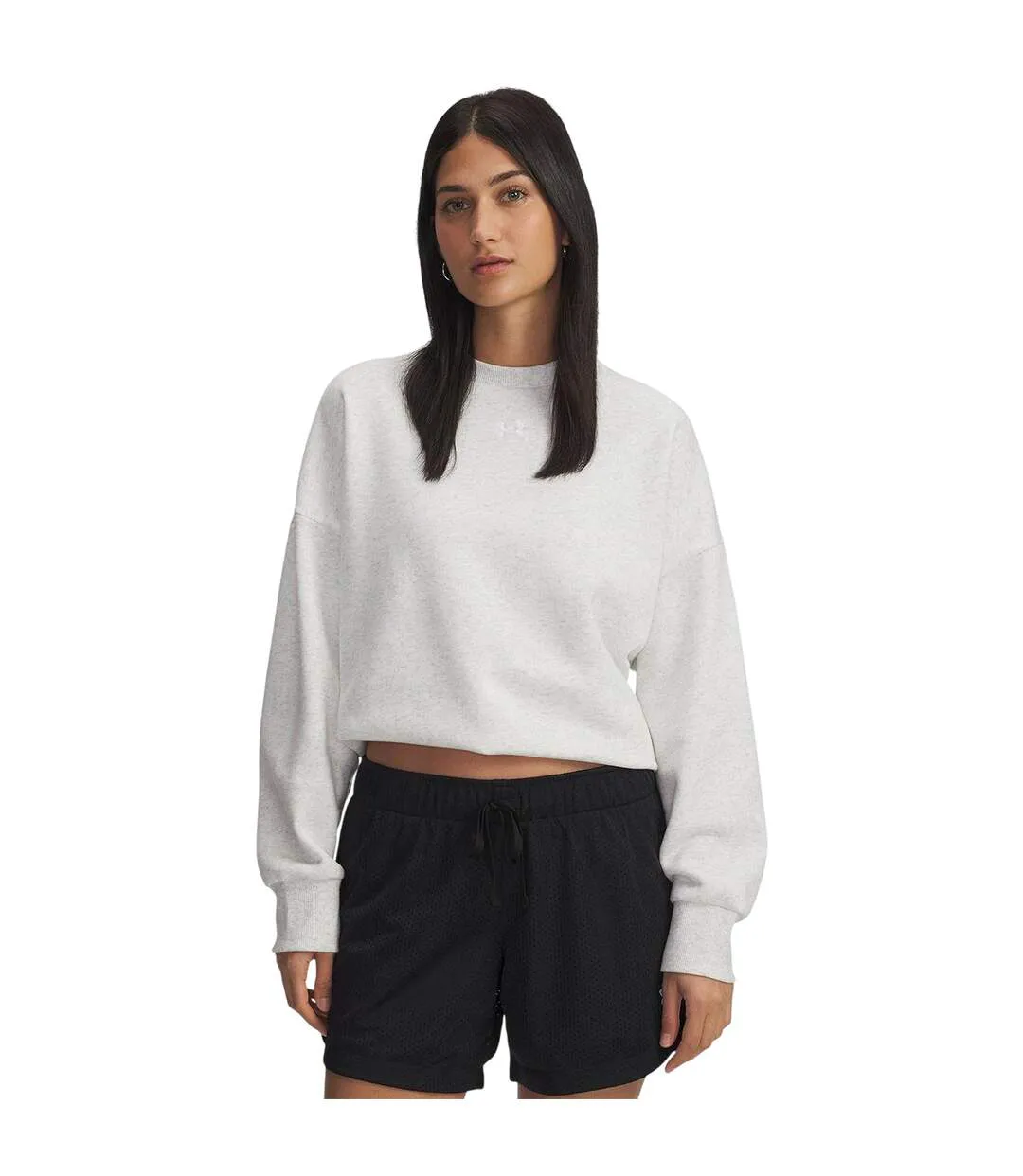 Sweat Rival Femme Gris Givré Under Armour-3
