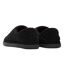 Womens/ladies Quilted Slippers Black Toms-2