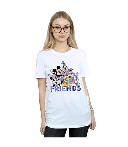 Disney Femme/Les femmes - T-shirt classique en coton Friends Boyfriend (Amis) (Blanc) - UTBI38008
