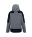 Veste Imperméable Extensible À Capuche Highton Homme Gris Foncé Noir Regatta-3