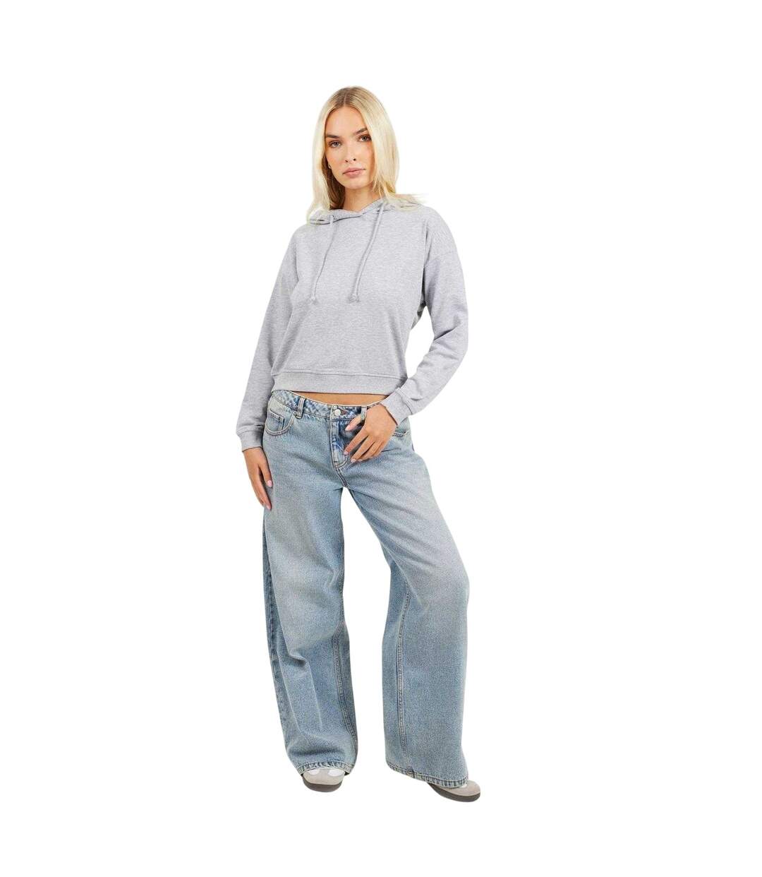 Sweat Court Femme Gris Chiné Brave Soul-1