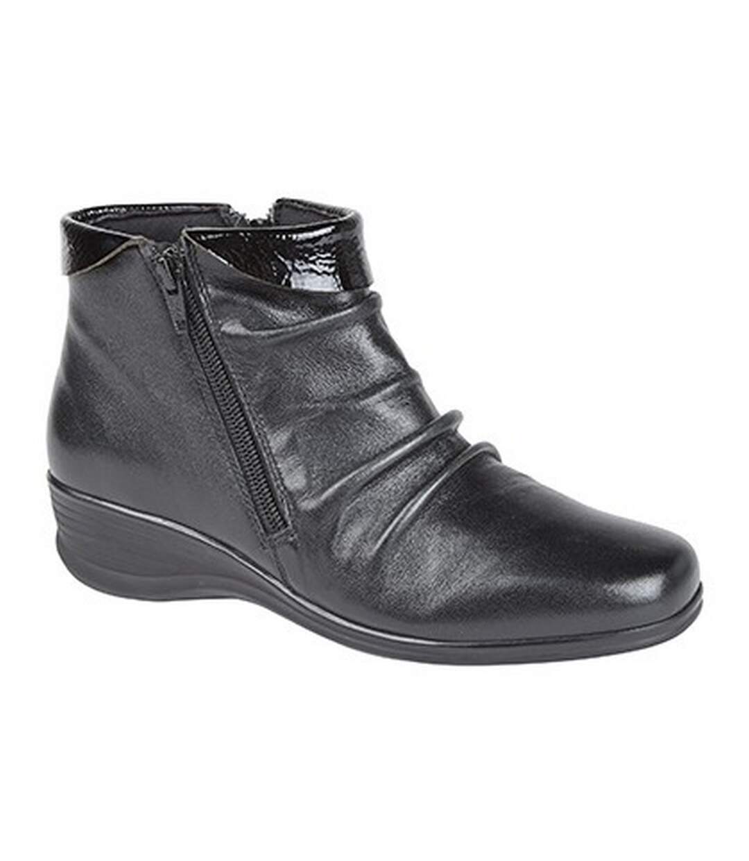 Softie bottines en cuir flexible femme noir Mod Comfys-1