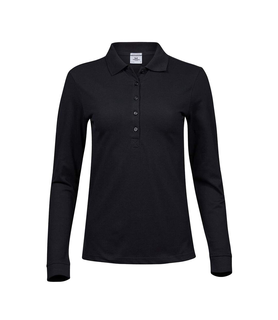 Polo Manches Longues Femme Noir Tee Jays-1