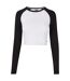 T-shirt court femme blanc / noir Urban Classics-1