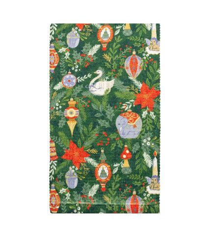 Deck the halls table runner 180cm x 35cm green Furn