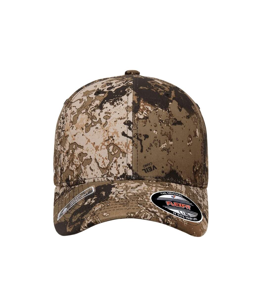 Casquette Motif/style Camouflage Veil Marron Flexfit-1