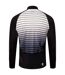 Mens Horizontal Stripe Mock Neck Slim Athletic Track Top Black Dare 2B-2