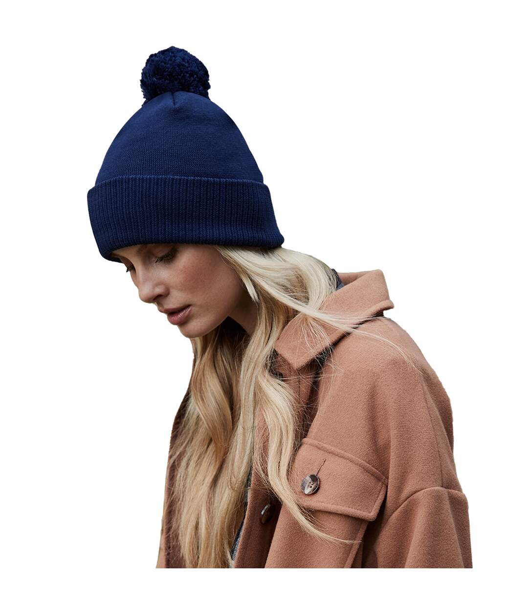 Snowstar organic cotton beanie oxford navy Beechfield-3