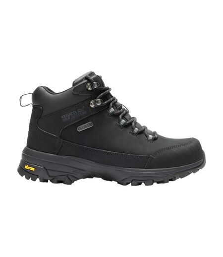 Womens/ladies Burrell Ii Leather Walking Boots Black Regatta