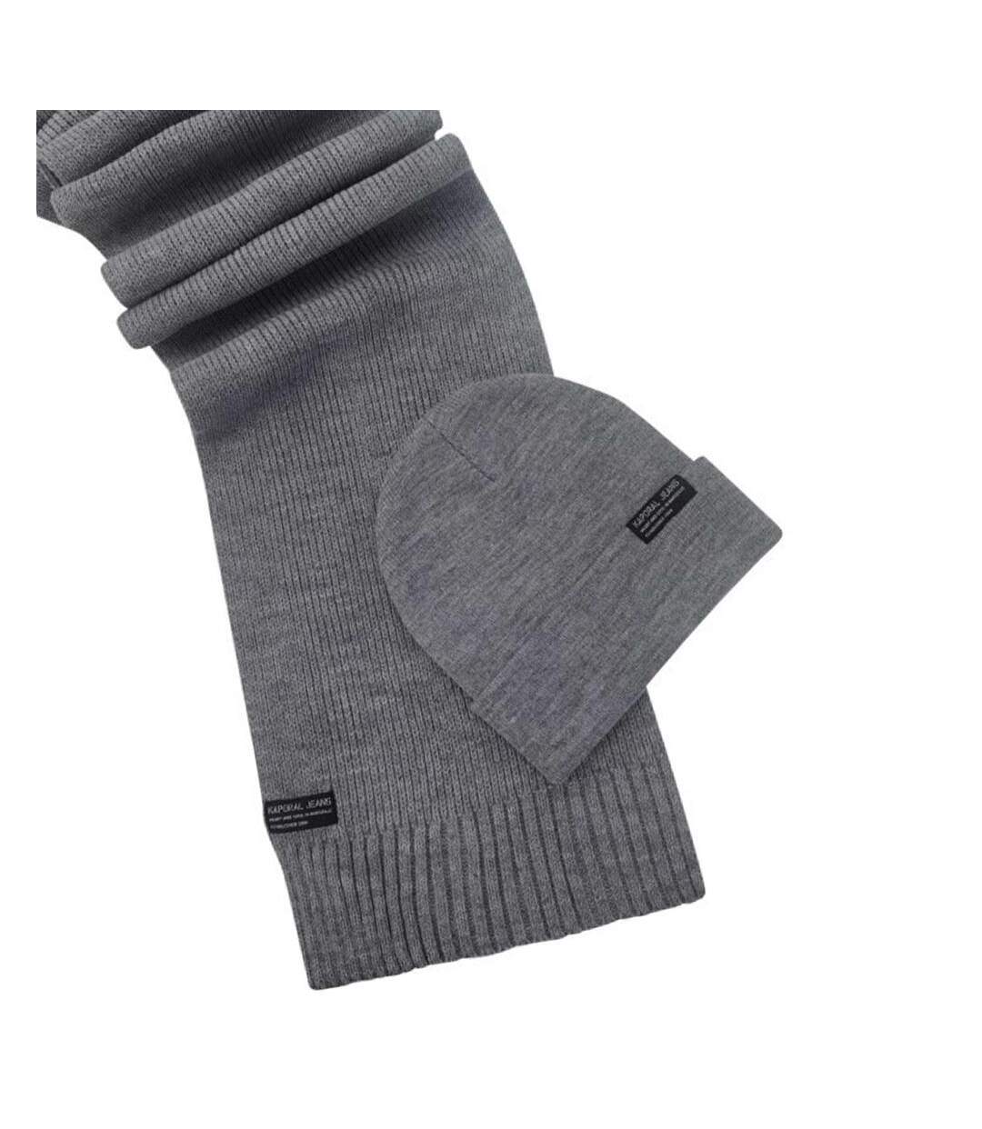 Coffret bonnet + écharppe gris homme kaporal bera-1
