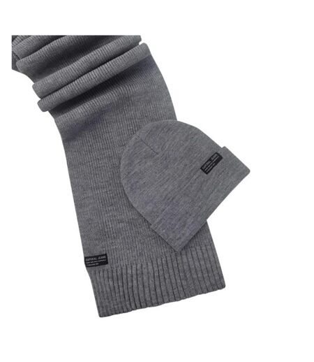 Coffret bonnet + écharppe gris homme kaporal bera