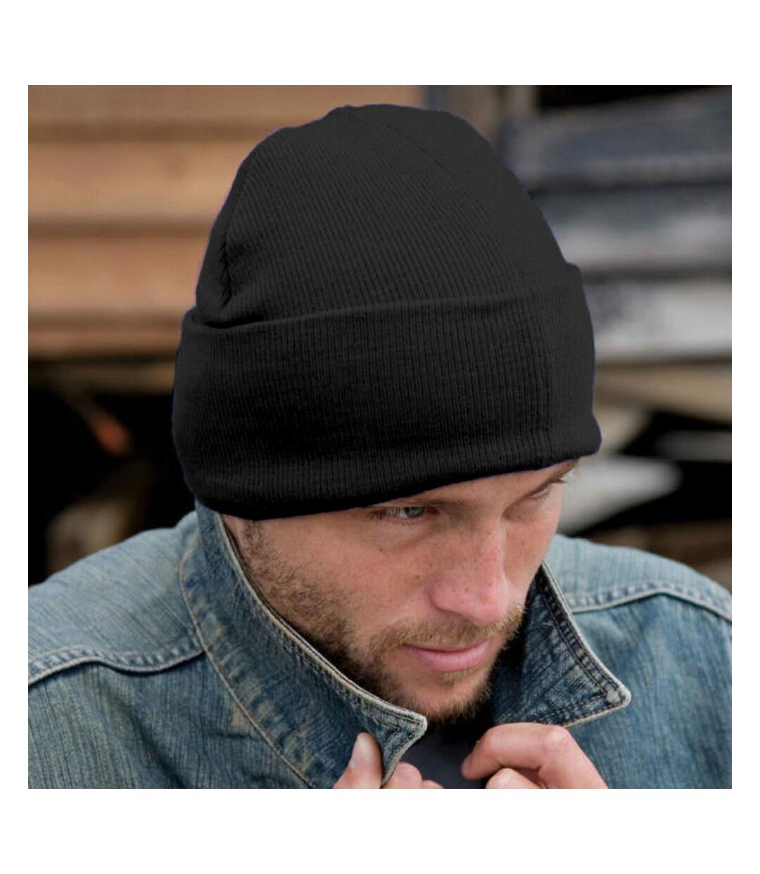 Result Wooly Heavyweight Knit Thermal Winter/Ski Hat (Black) - UTBC967-2