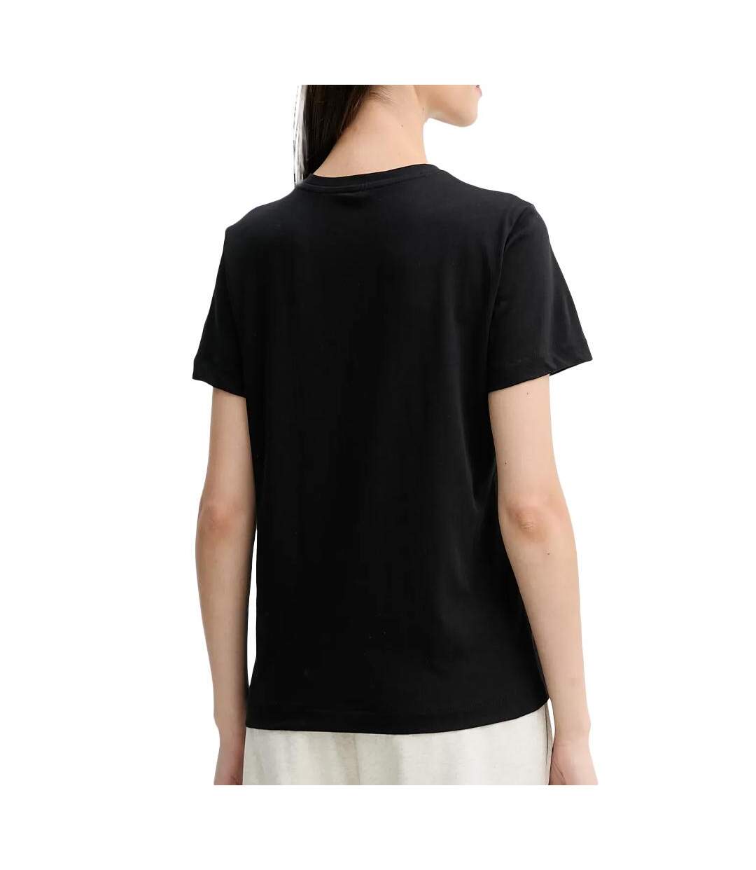 Lot de 2 t-shirt noir/rose femme calvin klein jeans monologo-2