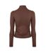 Womens/ladies Half Zip Fleece Top Espresso Brown Puma-2