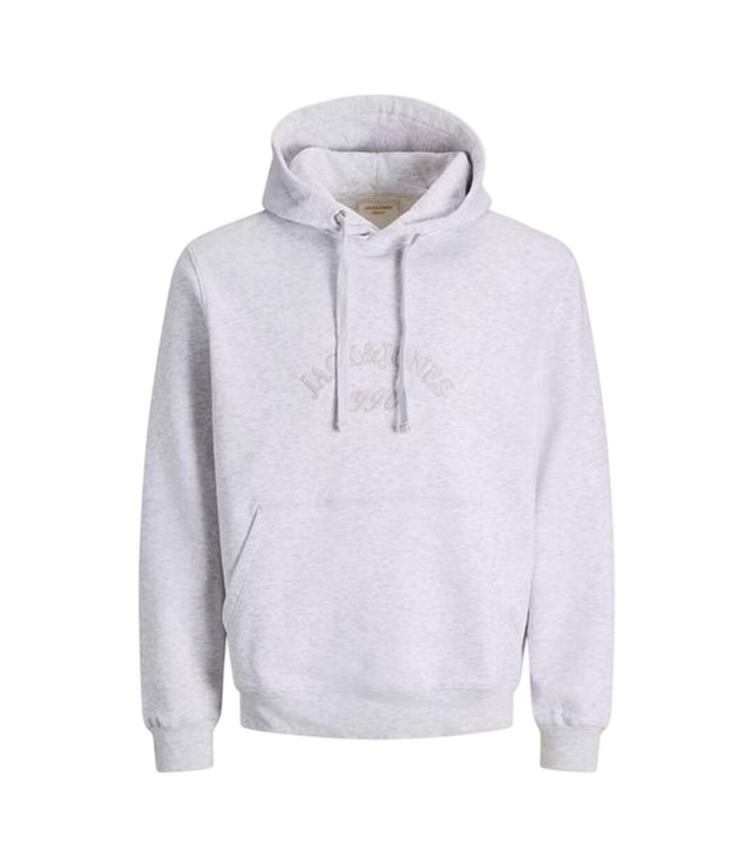Mens Logo Hoodie Bright White Jack And Jones-1