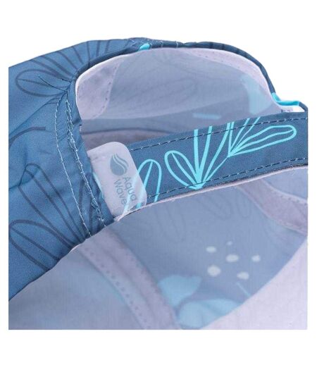 Childrens/kids Karrat Leaf Print Baseball Cap Blue Aquawave