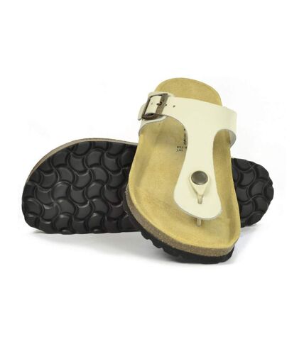 Sanosan Womens/Ladies Geneve Designer Leather Sandals (Ivory) - UTBS2964