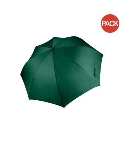 Lot de 2  Grand parapluie uni adulte unisexe taille unique vert bouteille Kimood