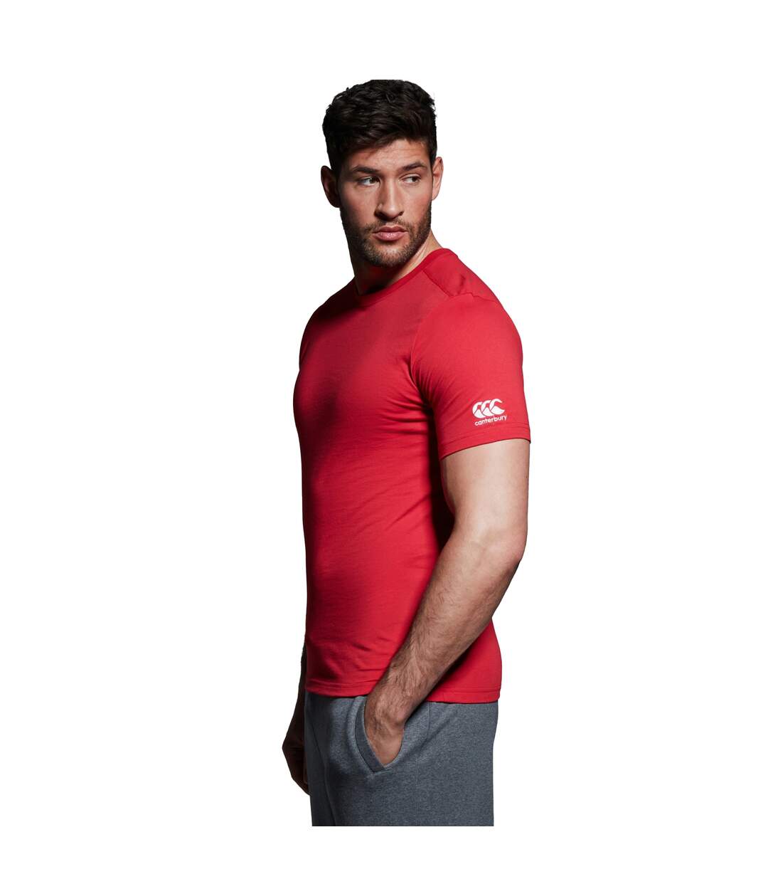 Mens Club Plain T-shirt Flag Red Canterbury-4