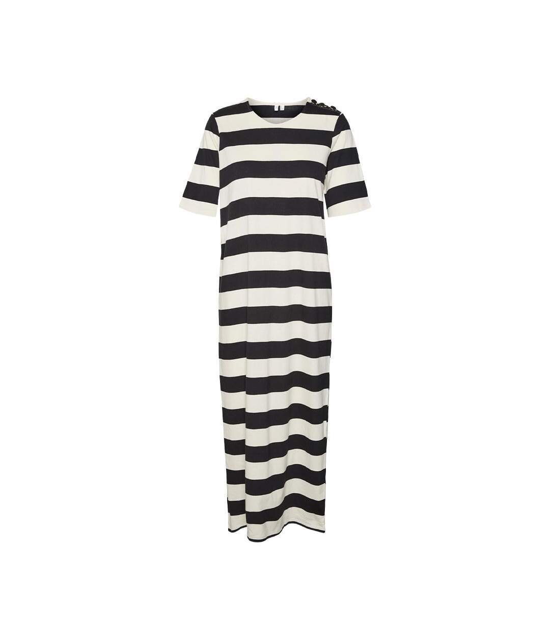 Robe noir/beige femme vero moda milla-2