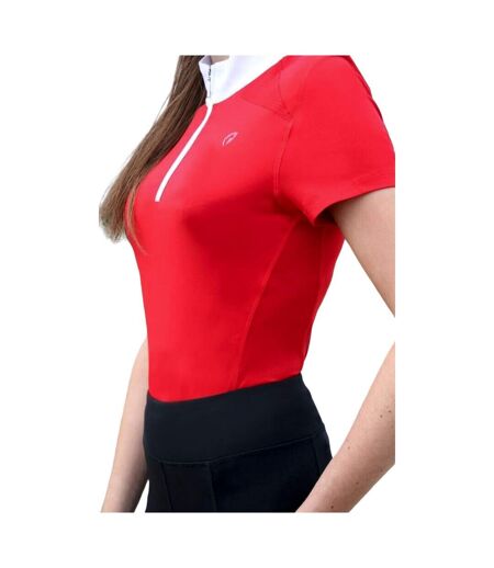 Hy Womens/Ladies DynaMizs Show Shirt (Red/White) - UTBZ4417